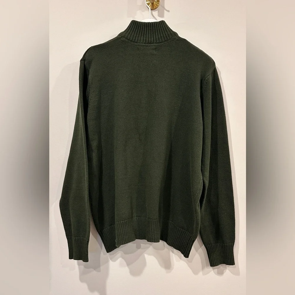 Vintage Eddie Bauer 100% Cotton Quarter Zip Knit Sweater Size XL